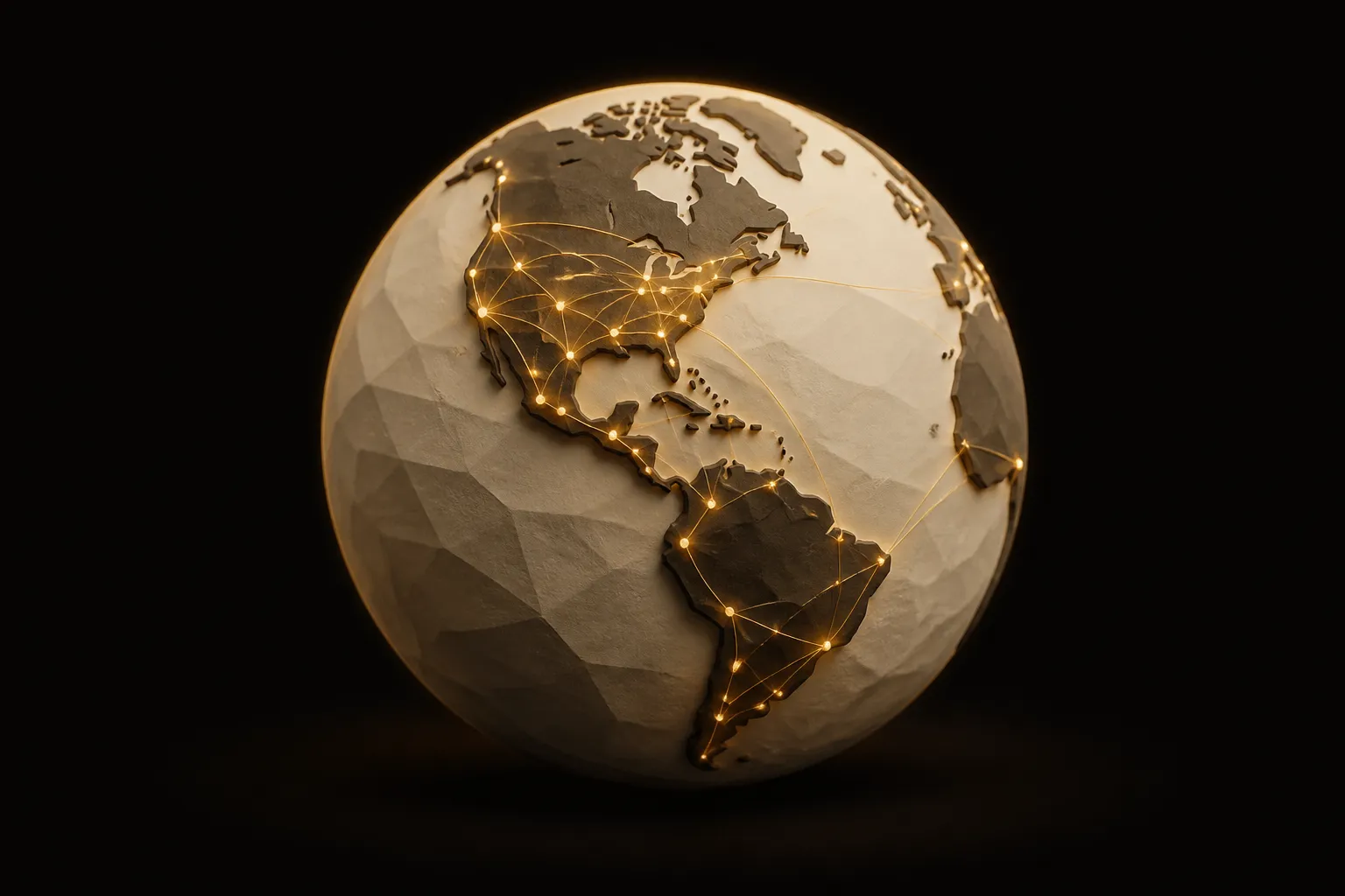 Trust Events illustrated globe with miniature landscapes and cities